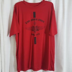 Red tee USS John Finn